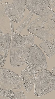 Farklı boyut ve şekillere sahip düzensiz fayanslar, 3 boyutlu grafikler için dikişsiz doku haritaları