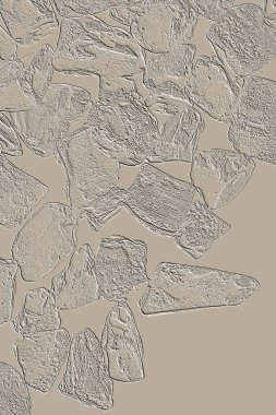 Farklı boyut ve şekillere sahip düzensiz fayanslar, 3 boyutlu grafikler için dikişsiz doku haritaları