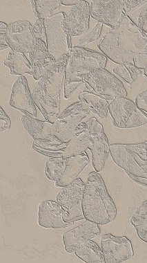 Farklı boyut ve şekillere sahip düzensiz fayanslar, 3 boyutlu grafikler için dikişsiz doku haritaları