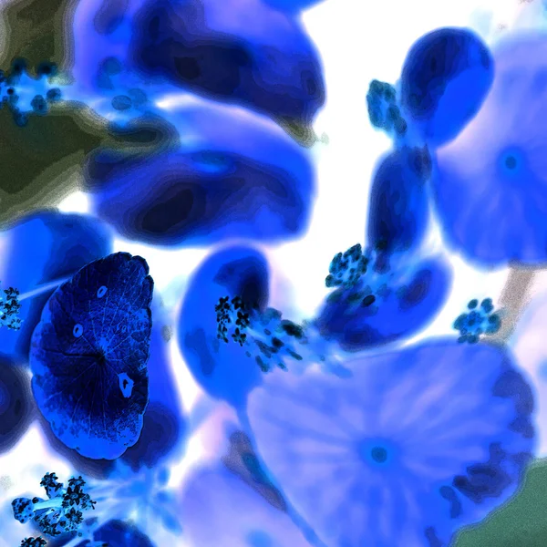 Nergisler. Yeşil bitkiler. Parlak doğal bir geçmişi, su bitkileri. Arkaplan veya duvar kağıdı için.