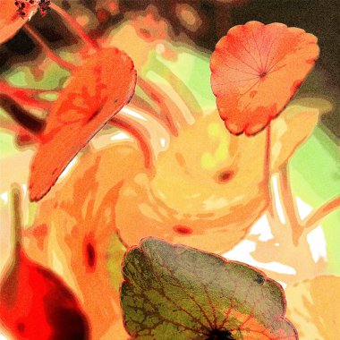 Yeşil çember ayrılıyor. Su bitkileri. Parlak, doğal, taze bir geçmiş. Yeşillik. Arkaplan veya duvar kağıdı için.