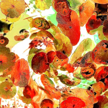 Yeşil çember ayrılıyor. Su bitkileri. Parlak, doğal, taze bir geçmiş. Yeşillik. Arkaplan veya duvar kağıdı için.