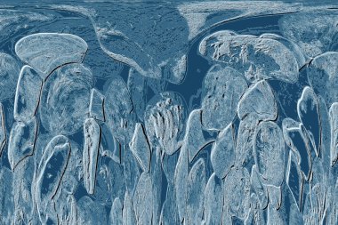 Seramik duvarın ve yerdeki fayansların dokusu. İç dekorasyon. 3 boyutlu grafikler için kusursuz doku haritası. Duvar kağıdı, tekstil, web sayfası arkaplanı.