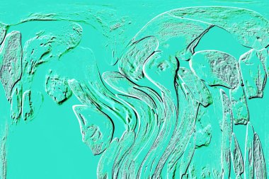 Seramik duvarın ve yerdeki fayansların dokusu. İç dekorasyon. 3 boyutlu grafikler için kusursuz doku haritası. Duvar kağıdı, tekstil, web sayfası arkaplanı.