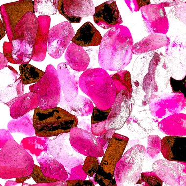 Pembe. Yeşil. Mavi. Mor. Kahverengi. Doğal Kuvars. Buz küpü biçimi arkaplanı