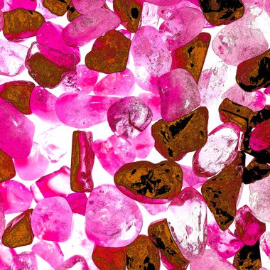 Pembe. Yeşil. Mavi. Mor. Kahverengi. Doğal Kuvars. Buz küpü biçimi arkaplanı