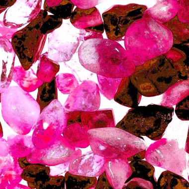 Pembe. Yeşil. Mavi. Mor. Kahverengi. Doğal Kuvars. Buz küpü biçimi arkaplanı