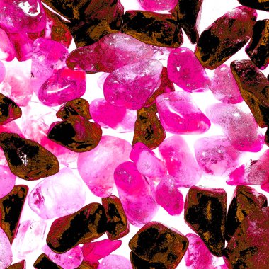 Pembe. Yeşil. Mavi. Mor. Kahverengi. Doğal Kuvars. Buz küpü biçimi arkaplanı