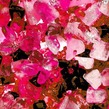 Pembe. Yeşil. Mavi. Mor. Kahverengi. Doğal Kuvars. Buz küpü biçimi arkaplanı