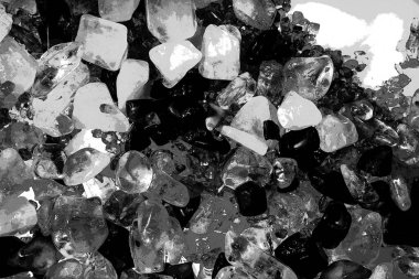 Pembe. Yeşil. Mavi. Mor. Kahverengi. Doğal Kuvars. Buz küpü biçimi arkaplanı