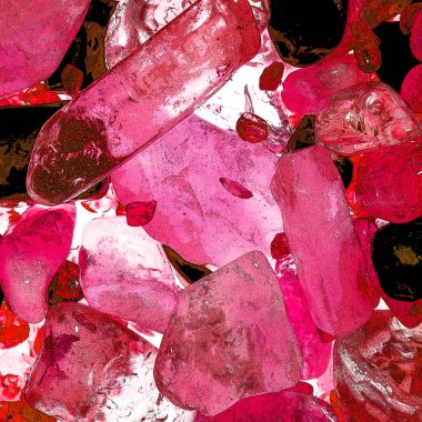 Pembe. Yeşil. Mavi. Mor. Kahverengi. Doğal Kuvars. Buz küpü biçimi arkaplanı