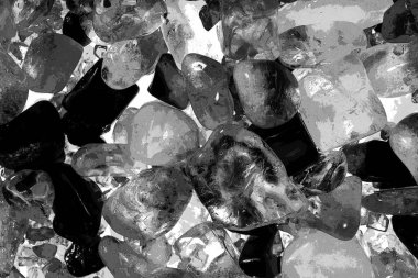 Pembe. Yeşil. Mavi. Mor. Kahverengi. Doğal Kuvars. Buz küpü biçimi arkaplanı