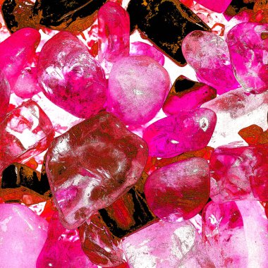 Pembe. Yeşil. Mavi. Mor. Kahverengi. Doğal Kuvars. Buz küpü biçimi arkaplanı