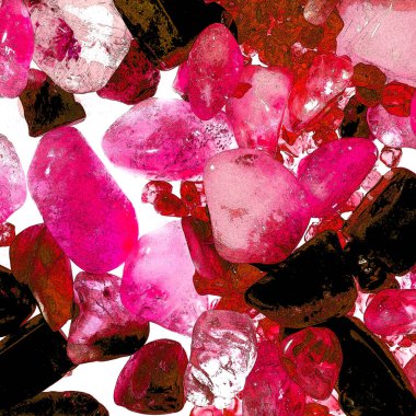 Pembe. Yeşil. Mavi. Mor. Kahverengi. Doğal Kuvars. Buz küpü biçimi arkaplanı