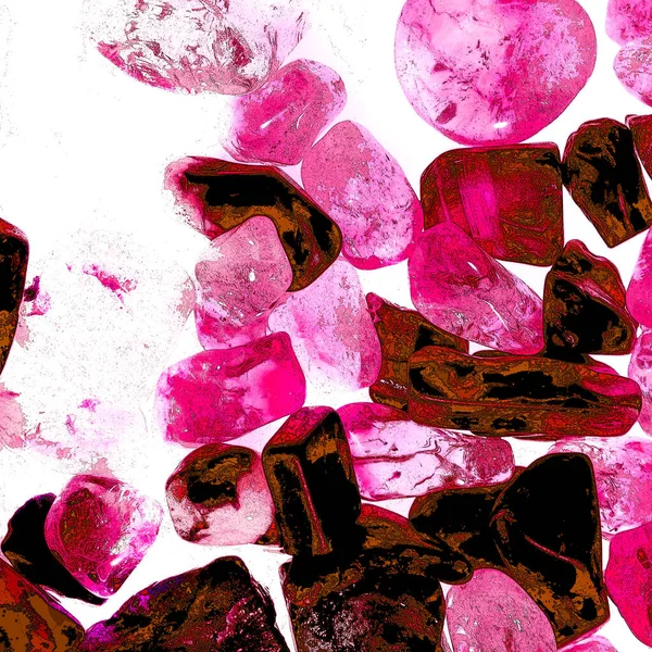 Pembe. Yeşil. Mavi. Mor. Kahverengi. Doğal Kuvars. Buz küpü biçimi arkaplanı