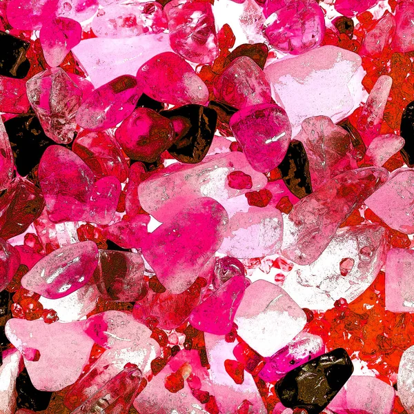 Pembe. Yeşil. Mavi. Mor. Kahverengi. Doğal Kuvars. Buz küpü biçimi arkaplanı