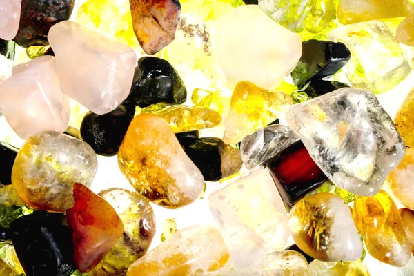 Pink Green Blue Purple Brown Natural Quartz Ice Cube Style — Foto Stock