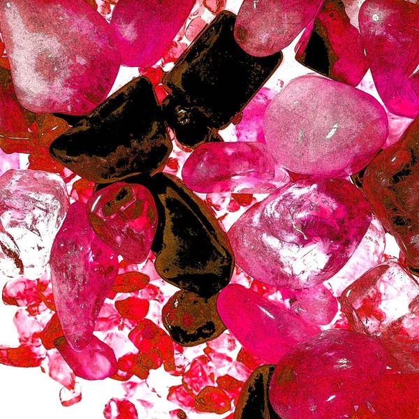 Pembe. Yeşil. Mavi. Mor. Kahverengi. Doğal Kuvars. Buz küpü biçimi arkaplanı