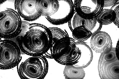 Mürekkep, soyut sanat, soyut çizgiler. Doku arka planı. düzensiz desen. Moda tasarımı. Ritmik gürültü parçacıkları. paketleme deseni