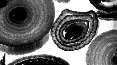 Mürekkep, soyut sanat, soyut çizgiler. Doku arka planı. düzensiz desen. Moda tasarımı. Ritmik gürültü parçacıkları. paketleme deseni