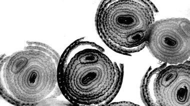 Mürekkep, soyut sanat, soyut çizgiler. Doku arka planı. düzensiz desen. Moda tasarımı. Ritmik gürültü parçacıkları. paketleme deseni