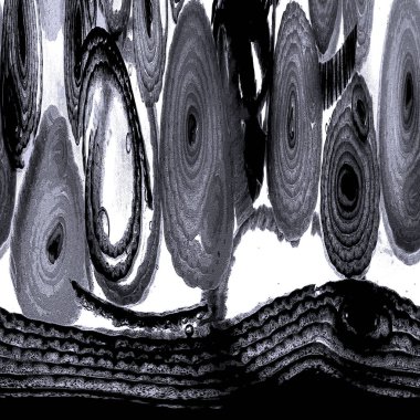 Mürekkep, soyut sanat, soyut çizgiler. Doku arka planı. düzensiz desen. Moda tasarımı. Ritmik gürültü parçacıkları. paketleme deseni