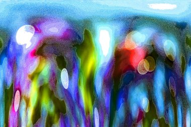 Doğal bokeh ve parlak altın ışıklar. Renkli bokeh ile vintage Magic arka planı.