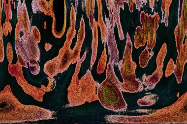 Dalgalı çizgiler. Soyut çizgiler. Doku arka planı. düzensiz desen. Şık modern. Pop sanat. Nokta etkisi. Ritmik gürültü parçacıkları. Paket için desen. Renkli vuruşlu duvar kağıdı.