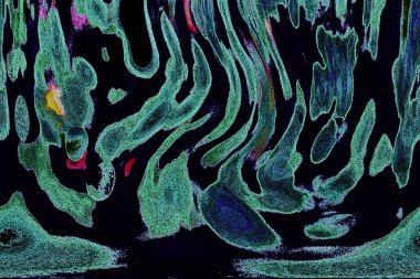 Dalgalı çizgiler. Soyut çizgiler. Doku arka planı. düzensiz desen. Şık modern. Pop sanat. Nokta etkisi. Ritmik gürültü parçacıkları. Paket için desen. Renkli vuruşlu duvar kağıdı.