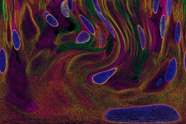 Dalgalı çizgiler. Soyut çizgiler. Doku arka planı. düzensiz desen. Şık modern. Pop sanat. Nokta etkisi. Ritmik gürültü parçacıkları. Paket için desen. Renkli vuruşlu duvar kağıdı.