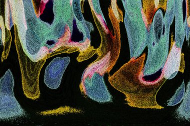 Dalgalı çizgiler. Soyut çizgiler. Doku arka planı. düzensiz desen. Şık modern. Pop sanat. Nokta etkisi. Ritmik gürültü parçacıkları. Paket için desen. Renkli vuruşlu duvar kağıdı.