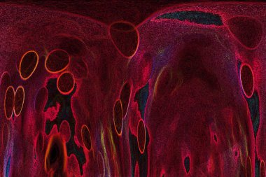 Dalgalı çizgiler. Soyut çizgiler. Doku arka planı. düzensiz desen. Şık modern. Pop sanat. Nokta etkisi. Ritmik gürültü parçacıkları. Paket için desen. Renkli vuruşlu duvar kağıdı.