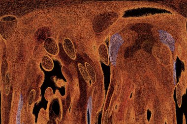 Dalgalı çizgiler. Soyut çizgiler. Doku arka planı. düzensiz desen. Şık modern. Pop sanat. Nokta etkisi. Ritmik gürültü parçacıkları. Paket için desen. Renkli vuruşlu duvar kağıdı.