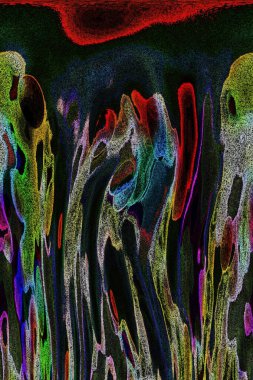 Dalgalı çizgiler. Soyut çizgiler. Doku arka planı. düzensiz desen. Şık modern. Pop sanat. Nokta etkisi. Ritmik gürültü parçacıkları. Paket için desen. Renkli vuruşlu duvar kağıdı.