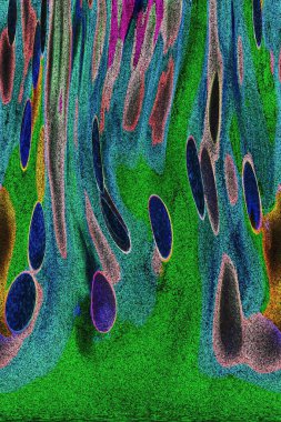 Dalgalı çizgiler. Soyut çizgiler. Doku arka planı. düzensiz desen. Şık modern. Pop sanat. Nokta etkisi. Ritmik gürültü parçacıkları. Paket için desen. Renkli vuruşlu duvar kağıdı.