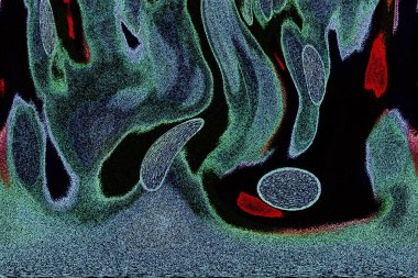 Dalgalı çizgiler. Soyut çizgiler. Doku arka planı. düzensiz desen. Şık modern. Pop sanat. Nokta etkisi. Ritmik gürültü parçacıkları. Paket için desen. Renkli vuruşlu duvar kağıdı.