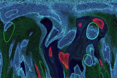 Dalgalı çizgiler. Soyut çizgiler. Doku arka planı. düzensiz desen. Şık modern. Pop sanat. Nokta etkisi. Ritmik gürültü parçacıkları. Paket için desen. Renkli vuruşlu duvar kağıdı.