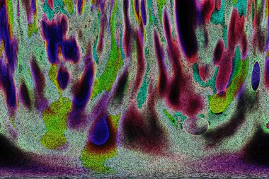 Dalgalı çizgiler. Soyut çizgiler. Doku arka planı. düzensiz desen. Şık modern. Pop sanat. Nokta etkisi. Ritmik gürültü parçacıkları. Paket için desen. Renkli vuruşlu duvar kağıdı.