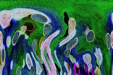 Dalgalı çizgiler. Soyut çizgiler. Doku arka planı. düzensiz desen. Şık modern. Pop sanat. Nokta etkisi. Ritmik gürültü parçacıkları. Paket için desen. Renkli vuruşlu duvar kağıdı.