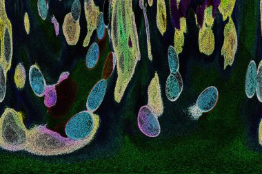 Dalgalı çizgiler. Soyut çizgiler. Doku arka planı. düzensiz desen. Şık modern. Pop sanat. Nokta etkisi. Ritmik gürültü parçacıkları. Paket için desen. Renkli vuruşlu duvar kağıdı.