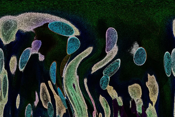 Dalgalı çizgiler. Soyut çizgiler. Doku arka planı. düzensiz desen. Şık modern. Pop sanat. Nokta etkisi. Ritmik gürültü parçacıkları. Paket için desen. Renkli vuruşlu duvar kağıdı.