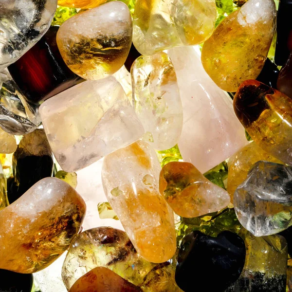 Pink Green Blue Purple Brown Natural Quartz Ice Cube Style — Foto Stock