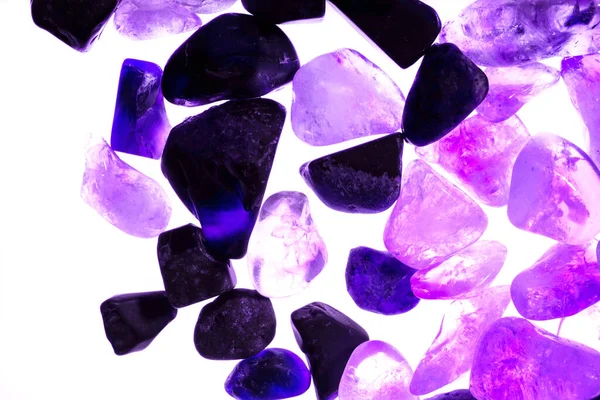 Pink Green Blue Purple Brown Natural Quartz Ice Cube Style — Stock Photo, Image