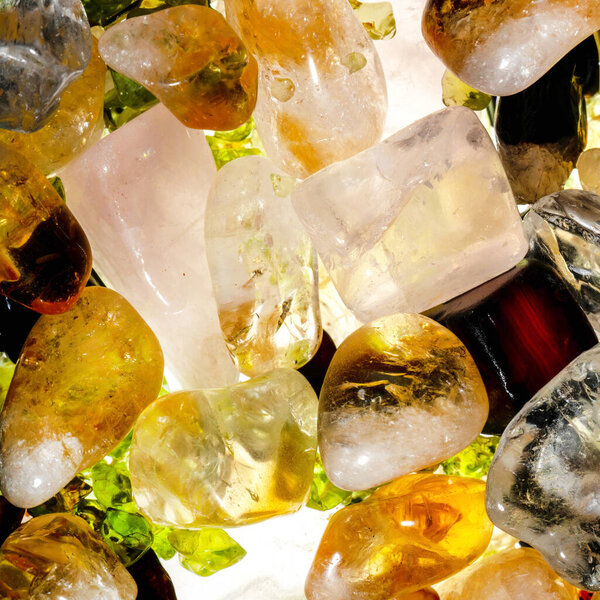 Pink. Green. Blue. Purple. Brown. Natural Quartz. Ice cube style background