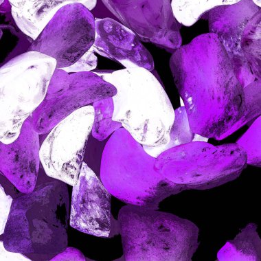 Pembe. Yeşil. Mavi. Mor. Kahverengi. Doğal Kuvars. Buz küpü biçimi arkaplanı