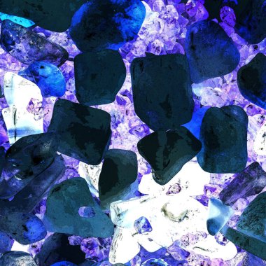 Pembe. Yeşil. Mavi. Mor. Kahverengi. Doğal Kuvars. Buz küpü biçimi arkaplanı