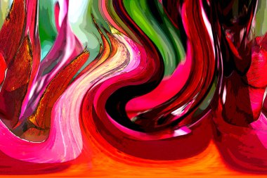 Yaprakları ve çiçek çizgileri olan zarif, pürüzsüz bir desen. Çiçek deseni. Soyut arkaplan.