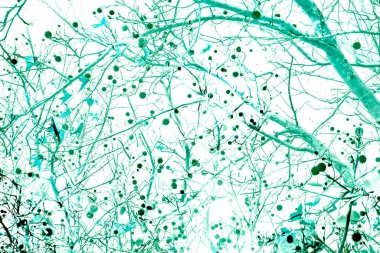 Yaprakları ve çiçek çizgileri olan zarif, pürüzsüz bir desen. Çiçek deseni. Soyut arkaplan.