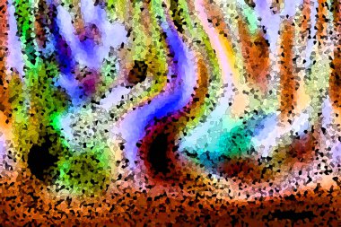 Boyalı cam tarzı, soyut desen, renk, mavi. Mor. Mor. Turuncu. Kırmızı. Sarı. Kahverengi.