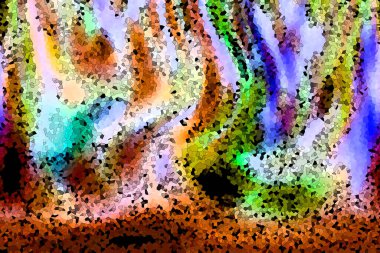 Boyalı cam tarzı, soyut desen, renk, mavi. Mor. Mor. Turuncu. Kırmızı. Sarı. Kahverengi.